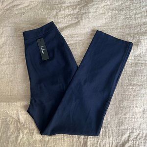 Kick It Navy Blue High-Waisted Trouser Pants